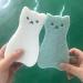 4pcs/set Cute Cat Shape Sponge Scouring Pads Dish Washing High-density Sponge Foam Soap Kitchen Supplies - Buy Online on GoSupps.com