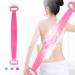 Silicone Back Cleaning Brush for Shower  Soft Back Massage Brush  Silicone Exfoliating Brush  Silicone Shower Gel Body Brush-Easy to Deep Clean/Skin Care/Massage (Pink) (30 In)