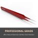 Ingrown Hair Tweezers - Red Pointed Tip, Precision Stainless Steel for Ingrown Hair Treatment & Splinter Removal - Tweezees 1 Count - Buy Online on GoSupps.com