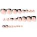 FEIlei False Toenails French Style Artificial Short Toenails Full Cover Toe Nails Gifts - Buy Online on GoSupps.com
