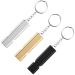 Jinlaili 3pcs trill pipe emergency whistle signal pipe metal emergency pipe survival trill pipe with keychain for sports referee hiking camping climbing dog training session