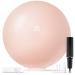 Greater Goods Professional Exercise Ball - Yoga Ball for Working Out, Balance, Stability, and Pregnancy | in Multiple Sizes (Small, Medium, Large) and Colors | Designed in St. Louis 65cm Blush Pink