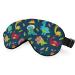 Cute Dinosaurs Sleep Eye Mask Children Print Palm Tree Animal Green Blue Red Silk Eye Mask Sleeping Soft Eye Shade Cover for Men Boy Girl Airplane Travel with Elastic Strap