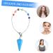 Buy NOLITOY Hexagonal Cone Pendant - Natural Crystal Craft for DIY Chakra Pendulum Necklace and Home Decor - Blue 26x1.9cm - International Shipping Available - Buy Online on GoSupps.com