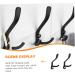STOBAZA 2pcs Hook up Wall Hooks for Coats Hat Hooks Double Prong Hook Aluminum Hooks Child Clothing Cupboard 11X6X4CM Black - Buy Online on GoSupps.com
