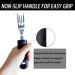LMSHOWOWO Large Easy Grip Cutlery Set 4PCS - Black Disability Aids - Ideal Dining Aid for Disabled & Elderly - Buy Online on GoSupps.com