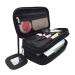 ONEGenug Double Layer Makeup Bag with Mirror - Stylish Black Cosmetic Bag for Women | 20x12x8 cm | International Shipping Available - Buy Online on GoSupps.com