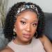 Headband Wig Human Hair For Black Women Kinky Curly Wigs Glueless Human Hair Short Curly Headband Wigs (10 Inch, Headband Curly Wigs) 10 Inch curly headband wig