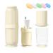 Toothbrush Travel Case 4 Cups Inside - Family Travel Toothbrush Holder with Cover and Vent Holes Toothbrush Case with 5 Toothbrush Covers for Toothbrush Toothpaste (Yellow)