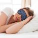 Blue Gingham Buffalo Check Sleep Masks | Comfortable & Soft Eye Mask with Adjustable Strap for Home & Travel Use - Buy Online on GoSupps.com