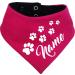 Both-sided multicolor dogs turning cloth (FB: pink-navy) (size.1- HU 27-30 cm) with the name of your animal size 1- neck circumference 27- 30 cm pink navy blue
