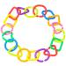 Aokwawaliy 35 pieces of geometric chain buckle sensory rings for babies toddlers baby rings Baby limbs baby members Natural connection rings toys