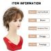 Short Brown Curly Wig with Blonde Highlights - Layered Synthetic Pixie Cut Wavy Wig for White Women - Ideal for Daily & Party Wear - Buy Online on GoSupps.com