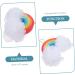 Housoutil 3pcs Rainbow Bath Sponge Set - Exfoliating Bath Balls & Facial Scrubbers for Infants & Adults - Colorful Shower Poufs for Soft Skin Care - Buy Online on GoSupps.com