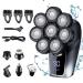 6 In1 Multifunctional 8D Bald Head Shaver Electric Razor Head Shavers for Bald Men LED Display Shavers Mini Portable Digital