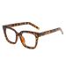 Blue Light Blocking Glasses for Women and Men Square Demi Brown