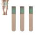 Lokori 3 pieces Pearl Moon ionic correction lymphatic detoxification long tubular silk stockings knee socks mugwort-acepress-shaping stretch socks (color: brown size: one size) uniform brown