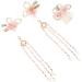 Beavorty 2 Sets comb flower tassel hairpins hanfu hair clip flower tassel clip flower tassel hair clip kimono hair barrettes hair clip hanfu headdress the flowers pair clip metal - Buy Online on GoSupps.com