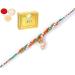 Ghasitaram Gifts Rakhi for Brother Rakhis Online - RM-589 Premium Rakhi with 400 GMS of Soan Papdi