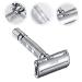 FOMIYES Stainless Steel Safety Razor - Manual Shaver with Double Blade Chrome-Plated Double-Sided Holder for a Superior Shaving Experience - Buy Online on GoSupps.com