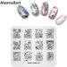 Nail Stamping Plate Set of 5 - Flower & Parrot Nail Art Templates | Perfect for Creative Designs! - Buy Online on GoSupps.com