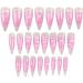 Ruarby 24Tips Elegant French Press on Nails Coffin Shape Nails Art Decoration Easy to Apply for Fashion Forward Individual - Buy Online on GoSupps.com