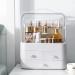 White Makeup Organizer Box - Waterproof & Dustproof Cosmetic Storage for Vanity - Display Cases for Dresser Countertop - Style A - Buy Online on GoSupps.com