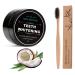 Teeth Whitening Charcoal Powder with Bamboo Toothbrush  Organic Coconut Activated Charcoal Teeth Whitening Powder  No Hurt on Enamel or Gums | KlsyChry