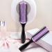 2-Piece Hair Brush Set for Curly Hair Styling - Nylon Bristle Styling Brush & Travel Hair Brush with Anti-static Pad - Purple - Buy Online on GoSupps.com