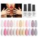 AIMEILI Transparent Jelly Milky White Sheer Pink Nude Gel Polish Kit  Soak Off Sheer Gel Nail Polish Set Of 12pcs X 8ml - Kit Set 3 KIT3