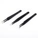 Tweezers Set of 3 Precision Tweezers Antistatic ESD Safety Stainless Steel Tweezers Set Non-Magnetic for Detailed Work and Repairs of Computers Mobile Phones Watches 12 5cm