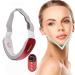 V Face Machine  Reusable V Line Mask Facial Slimming Strap Double Chin Reducer Chin Up Mask Face Lifting Belt V Shaped Slimming Face Mask (Red-2)