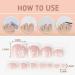 24-Piece French Tip Toenail Stickers | DIY Artificial False Nails - C-Rose - Buy Online on GoSupps.com