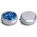 Blue Camo Round Pill Box | 3 Compartment Portable Medicine Organizer | Decorative Metal Pocket Pill Case - Buy Online on GoSupps.com