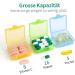 OPRET 3-Piece Portable Tablet Box - Small Pill Organizer for Vitamins Fish Oil & Tablets - Travel Friendly (Yellow Green Blue) - Buy Online on GoSupps.com