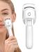 Electric Eyelash Curler - Rechargeable Eye Lash Curling Tool - Eye Makeup Tool with Rapid Heat-up and Temperature Control Quick Natural Eye Lashes Curling Tool for Women White