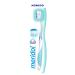 Toothbrush meridol gum protection soft has microfine bristles and conical filaments for cleaning the teeth by removing plaque and protecting them from gum.