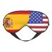 American Spain Flag Unisex Elastic Adjustable Buckle Design Blackout Sleep Eye Mask for Home Travel Yoga Office Nap