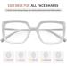 Eyekepper Large Frame Reading Glasses for Women - Oversize White 3.0x Prescription Glasses - Buy Online on GoSupps.com