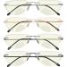 Buy Eyekeper 4-Pack Borderless Bifocal Reading Glasses | Blue Light Blocking Half-Moon Readers | 1.75x Magnification | International Shipping - Buy Online on GoSupps.com