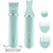 Body Hair Groomer Rechargeable Electric Bikini Trimmer Razor Pubic Hair Shaver for Legs Arms Pubic Hair Removal, IP7X Waterproof, Wet and Dry Use Mint Green