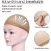 URAQT 8 Pcs Stretchy Nylon Wig Caps - Ultra Thin Breathable Wig Net Cap for Women Men - Beige - Buy Online on GoSupps.com