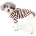 Zweitea Dog Hoodie Shirts for Small & Medium Dogs | Striped Puppy Clothes Soft Sweatshirt & Short Sleeve T-Shirt for All Seasons - XS Coffee - Buy Online on GoSupps.com
