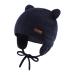 XIAOHAWANG Baby Earflap Beanie Hat Soft Baby Boy Knit Beanies Cute Bear Infant Toddler Girl Hats Autumn Winter 0-6 Months Navy