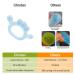 Chrxbei Baby Teether: Natural Teething Relief for Babies 3-12 Months - Pacifier Shape for Sucking and Chewing - Cool Finger Design (Blue) - Buy Online on GoSupps.com