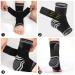 Milaiun Ankle Bandage - Adjustable Velcro Support for Men & Women | Sports Protection & Arthritis Relief | Black M - Buy Online on GoSupps.com