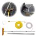 Window Cleaning Pole 4.5-9M Photovoltaic Panel Cleaning Tool Multi-Purpose Water Spray Brush Extendable Cleaner for Trucks Windows Washing Tool 9M/29.5Ft