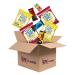 Pub Snacks Box: 4 Pk Smith's Scampi & Bacon Fries (2 each) 3 Pk Nobby's Nuts with Classic Salted Dry Roasted & Sweet Chilli Peanuts and Fruit Adventure Mint Sold By VR Angel
