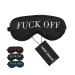 NMM Global 100% Mulberry Silk Sleep Mask Blackout Cute Natural Sleeping Mask with Adjustable Elastic Strap Satin Eye Cover for Men Women Adults (Fuck Off) Medium (Pack of 1) Fuck Off