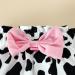 UUAISSO Baby Girls Cow Print Ruffled Long Sleeve Top & Pants Set | Infant Outfit 0-3 Months | White - Buy Online on GoSupps.com
